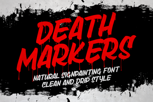 Death Markers Font for Halloween and Horror-Themed Designs