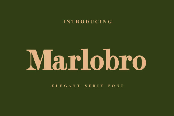 Marlobro: A Serif Font with Character