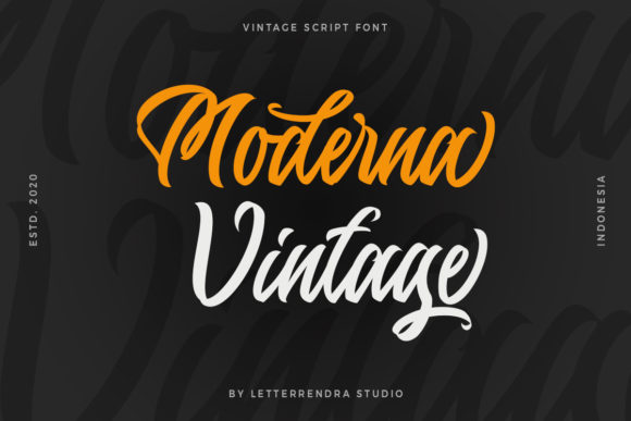 Moderna Vintage: A Stylish Handwritten Font for Editorial Projects