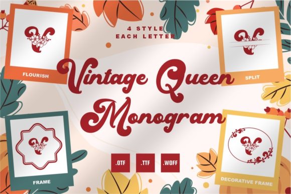 Vintage Queen Monogram Font Review for Branding